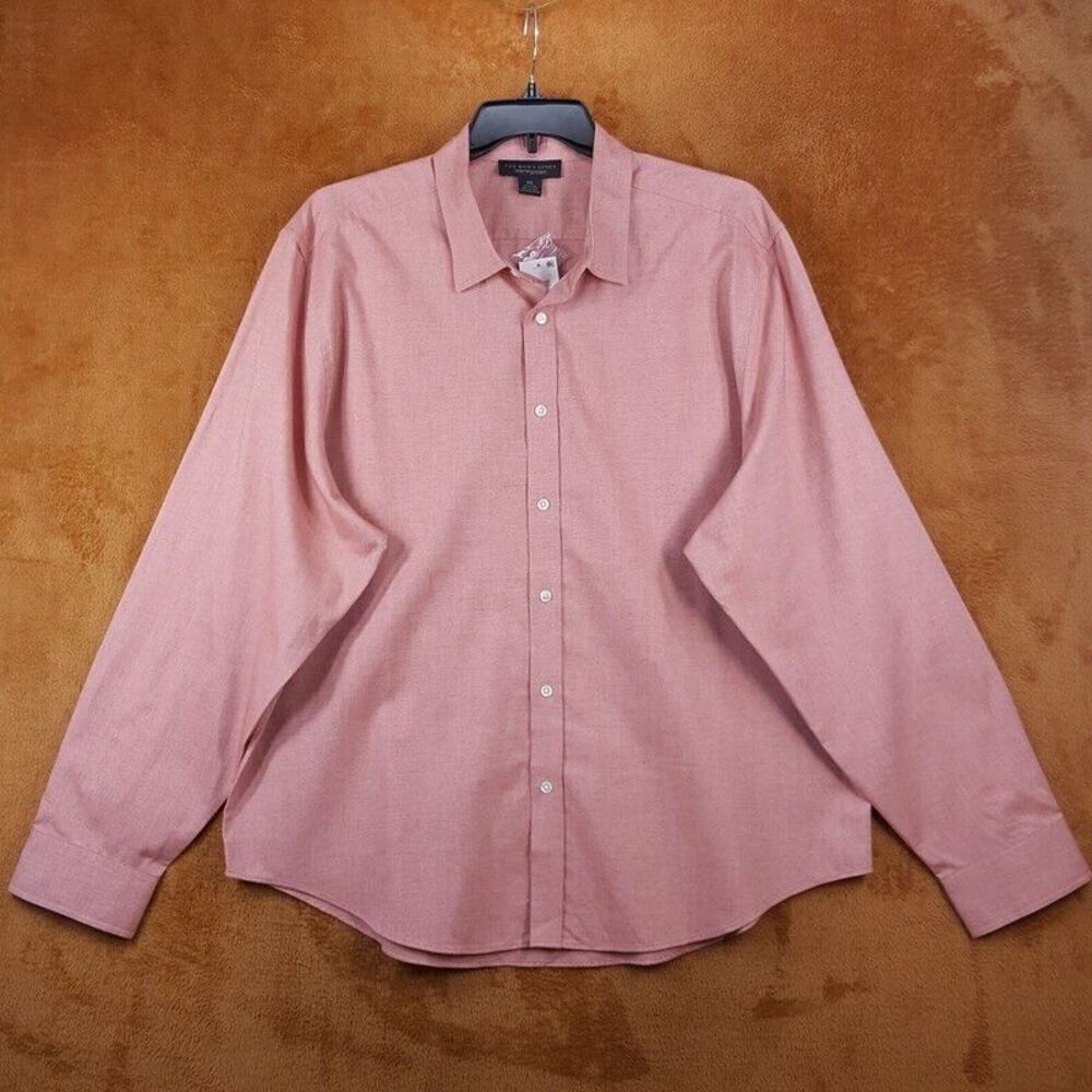 BLOOMINGDALES Mens Shirt XXL Brick Button Up Regular Fit Casual Workwear $108